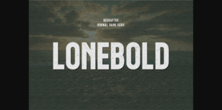 Lonebold Font Poster 1