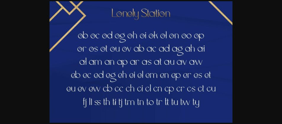 Lonely Station Font Poster 10