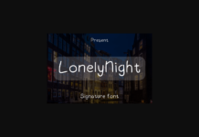 Lonelynight Font Poster 1