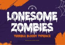Lonesome Zombies Font Poster 1