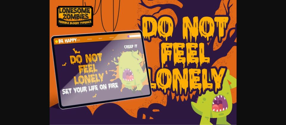 Lonesome Zombies Font Poster 7