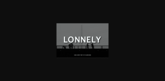 Lonnely Font Poster 1