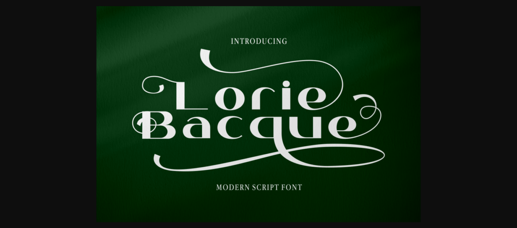 Lorie Bacque Font Poster 3