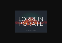 Lorrein Porate Font Poster 1