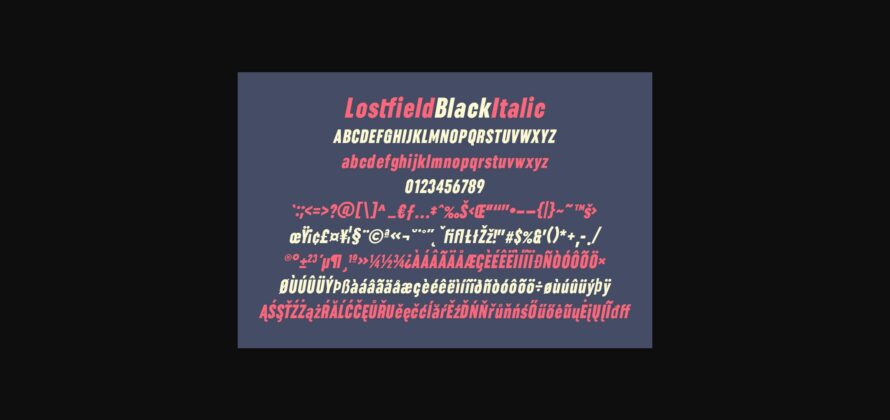 Lostfield Font Poster 10