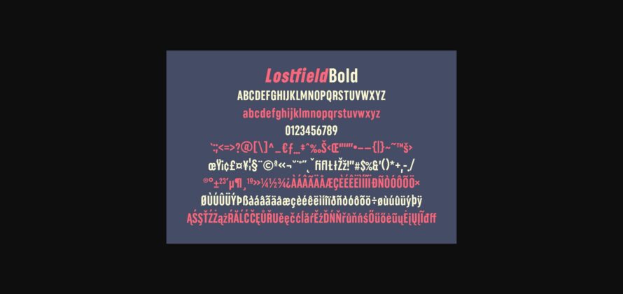 Lostfield Font Poster 11