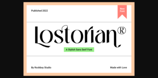 Lostorian Font Poster 1