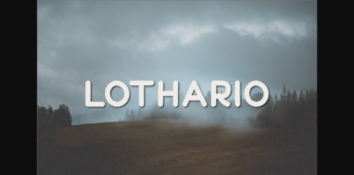 Lothario Font Poster 1