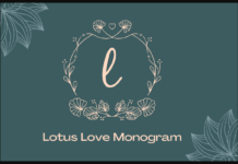 Lotus Love Monogram Font Poster 1
