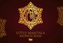 Lotus Mandala Monogram Font Poster 1