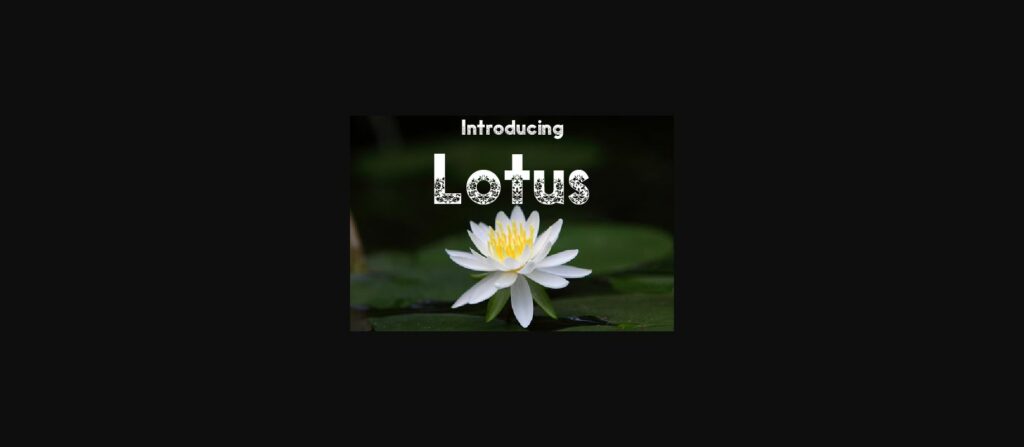 Lotus Font Poster 1