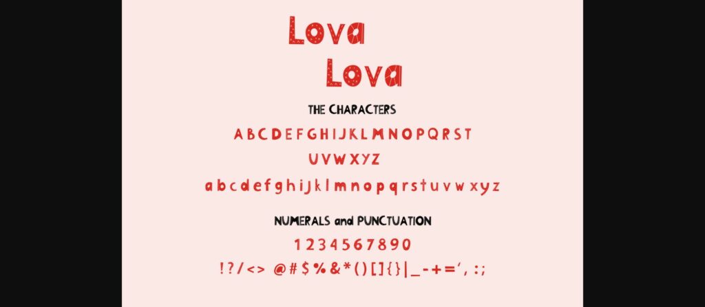 Lova Lova Font Poster 6