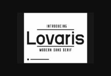 Lovaris Font Poster 1