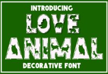 Love Animal Font Poster 1