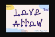 Love Arrow Font Poster 1