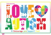 Love Autism Font Poster 1