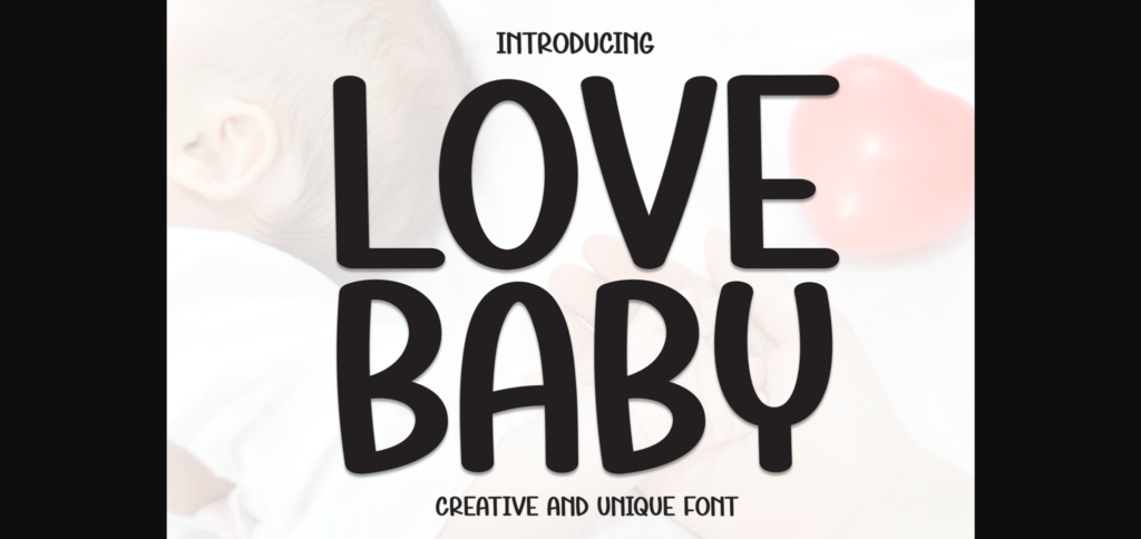 Love Baby Font Poster 3