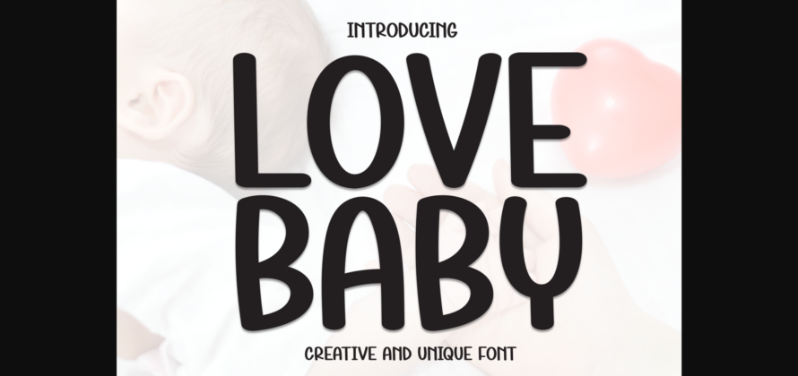 Love Baby Font Poster 3