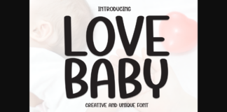 Love Baby Font Poster 1