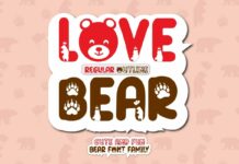 Love Bear Font Poster 1