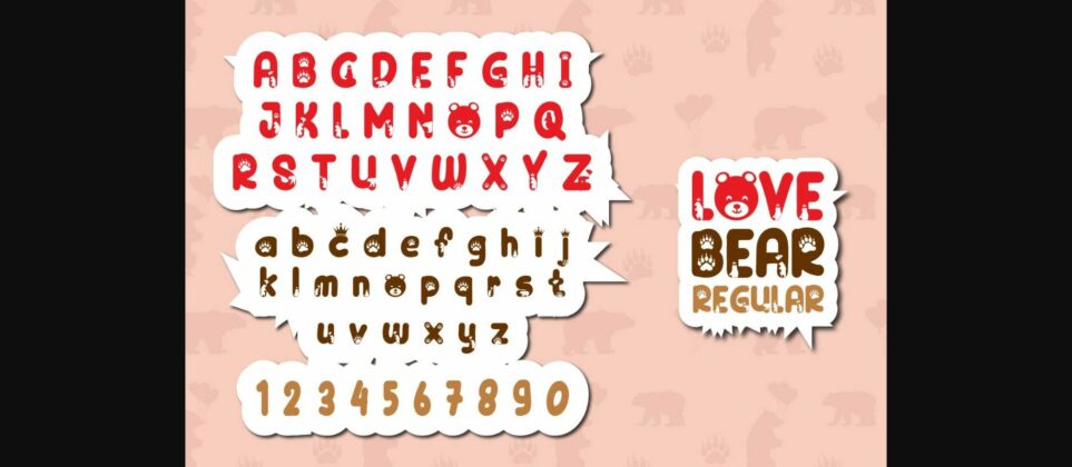 Love Bear Font Poster 4