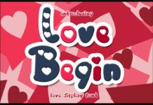 Love Begin Font Poster 1