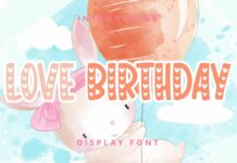 Love Birthday Font Poster 1