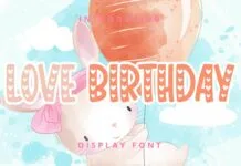 Love Birthday Font Poster 1