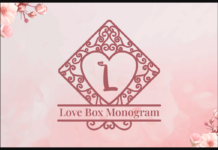 Love Box Monogram Font Poster 1