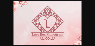 Love Box Monogram Font Poster 1