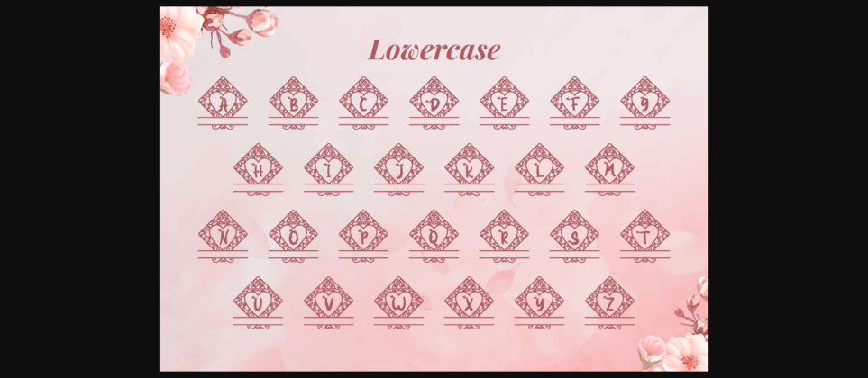 Love Box Monogram Font Poster 7