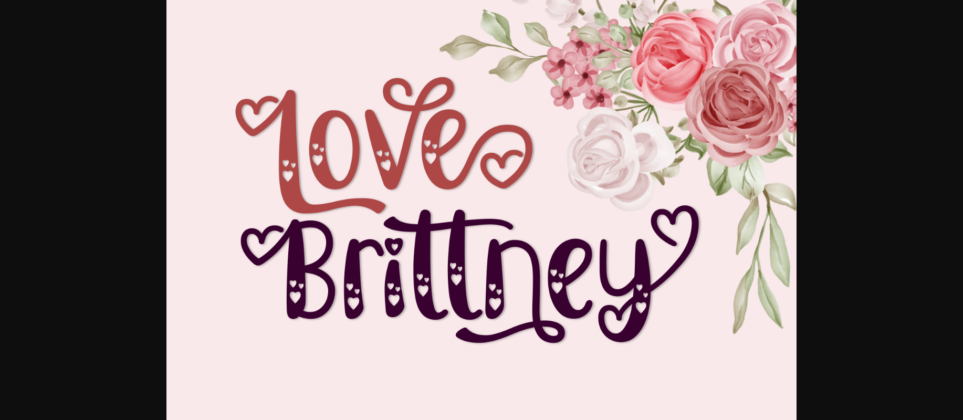 Love Brittney Font Poster 3