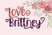 Love Brittney Font Poster 1