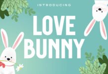 Love Bunny Font Poster 1