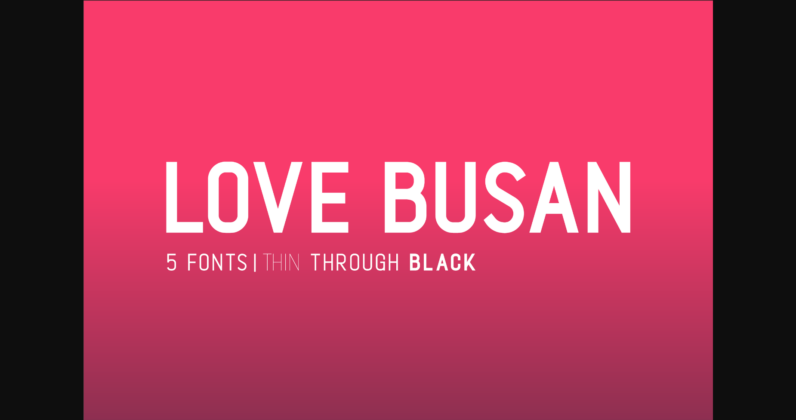 Love Busan Font Poster 3