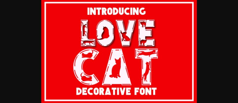 Love Cat Font Poster 3