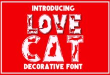 Love Cat Font Poster 1