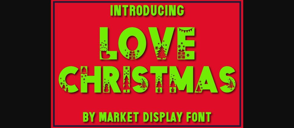 Love Christmas Font Poster 3