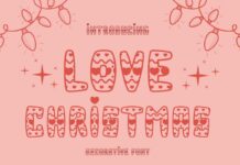 Love Christmas Font Poster 1