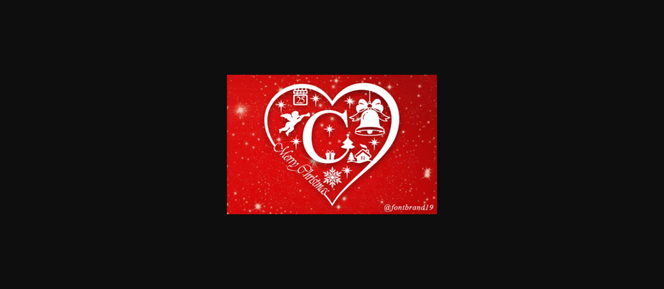 Love Christmas Monogram Font Poster 3