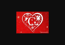 Love Christmas Monogram Font Poster 1