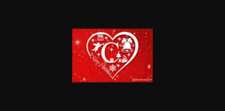 Love Christmas Monogram Font Poster 1