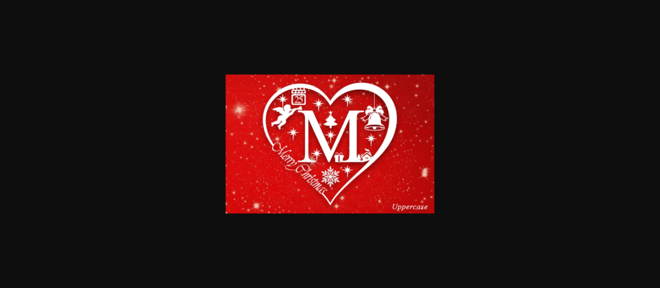 Love Christmas Monogram Font Poster 4