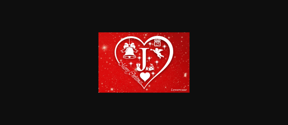 Love Christmas Monogram Font Poster 5