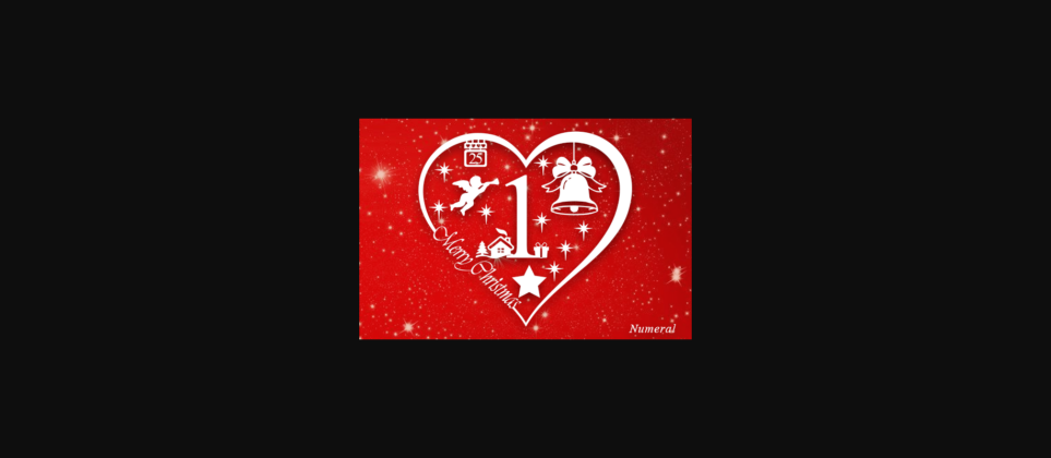 Love Christmas Monogram Font Poster 6