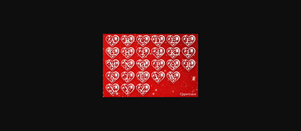 Love Christmas Monogram Font Poster 7