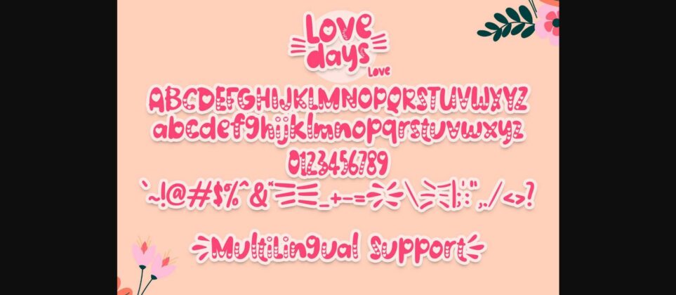 Love Days Font Poster 9