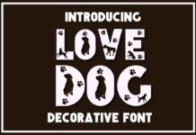 Love Dog Font Poster 1