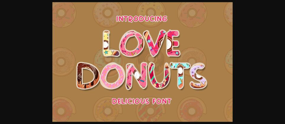 Love Donuts Font Poster 3