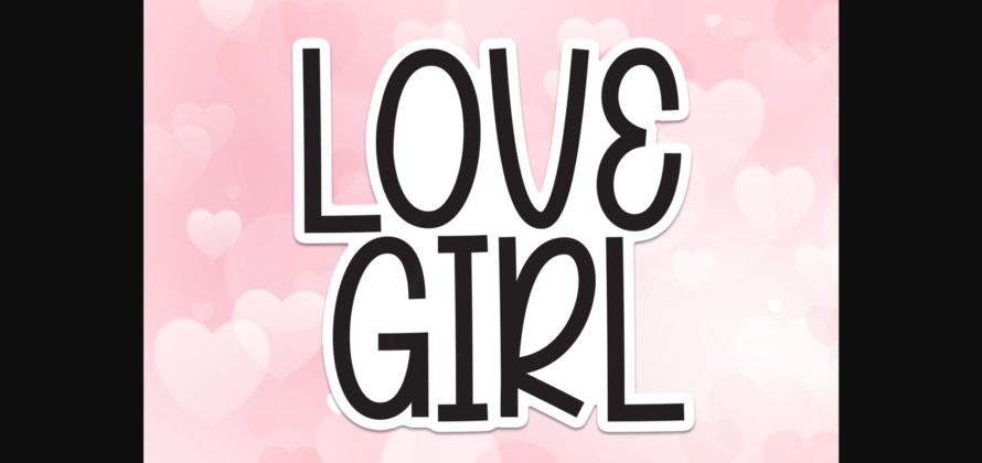 Love Girl Font Poster 3